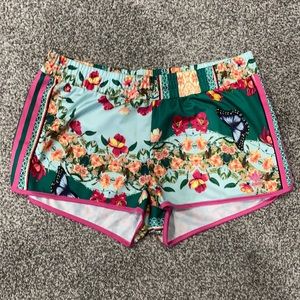 Adidas Athletic Shorts Floral/Butterfly pattern
